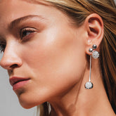 GLAMOROUS ASYMMETRIC GOLD EARRINGS